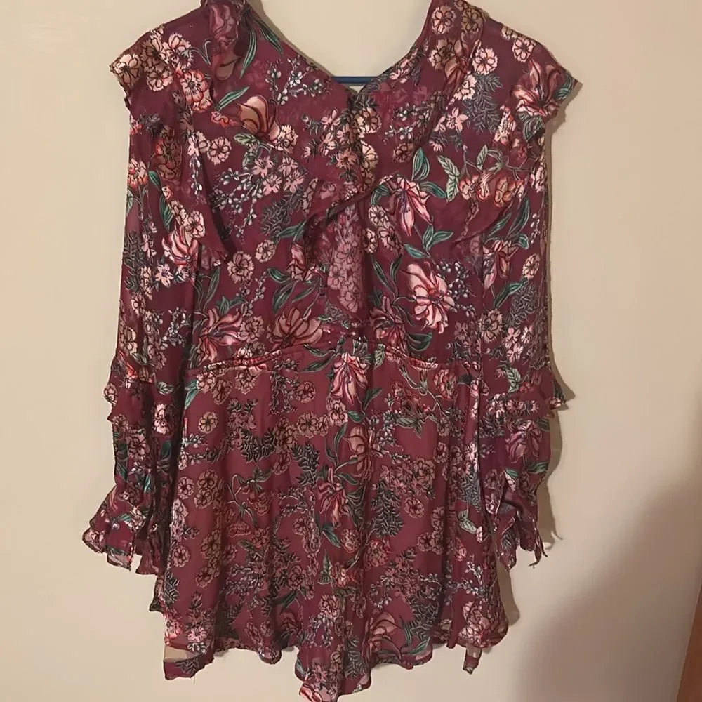 For Love and Lemons ruffle silk mini dress size small